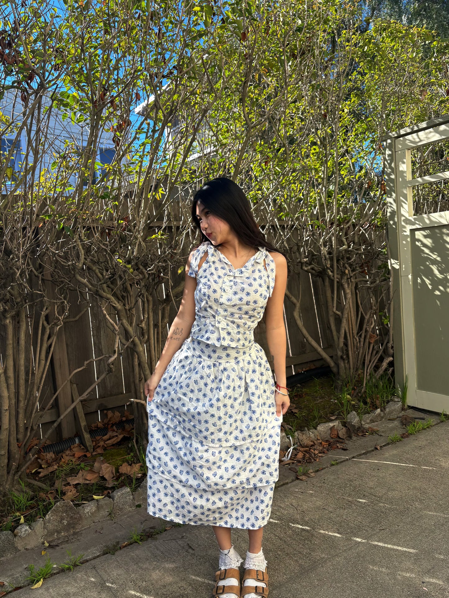 Custom Blue Floral Cotton Set