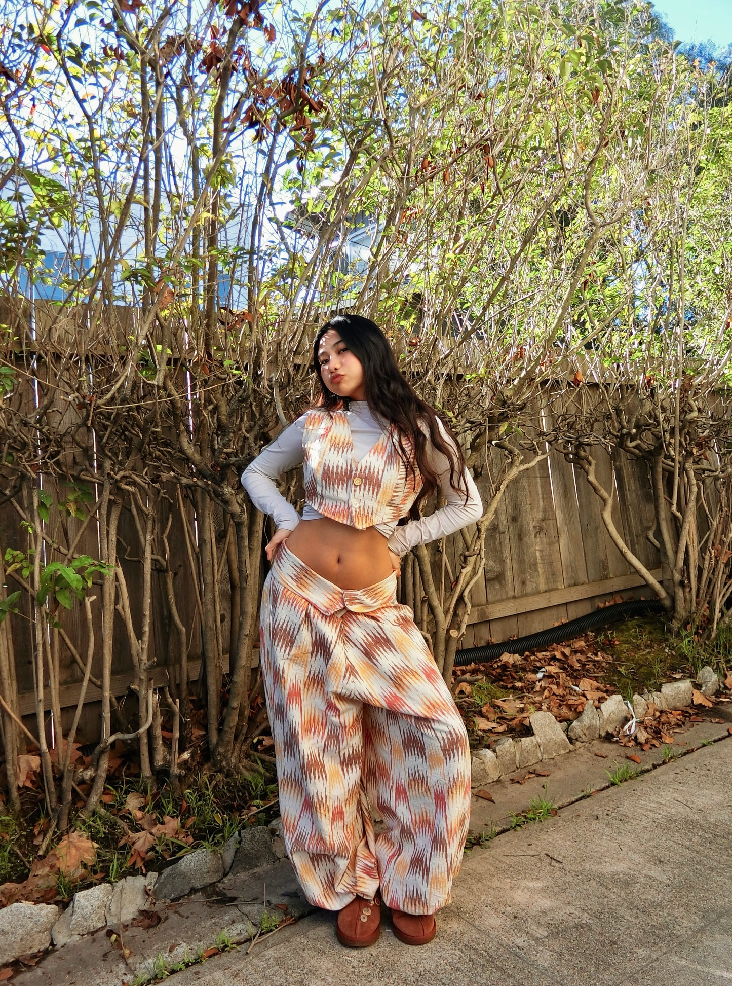 Custom Ikat Cotton Pants