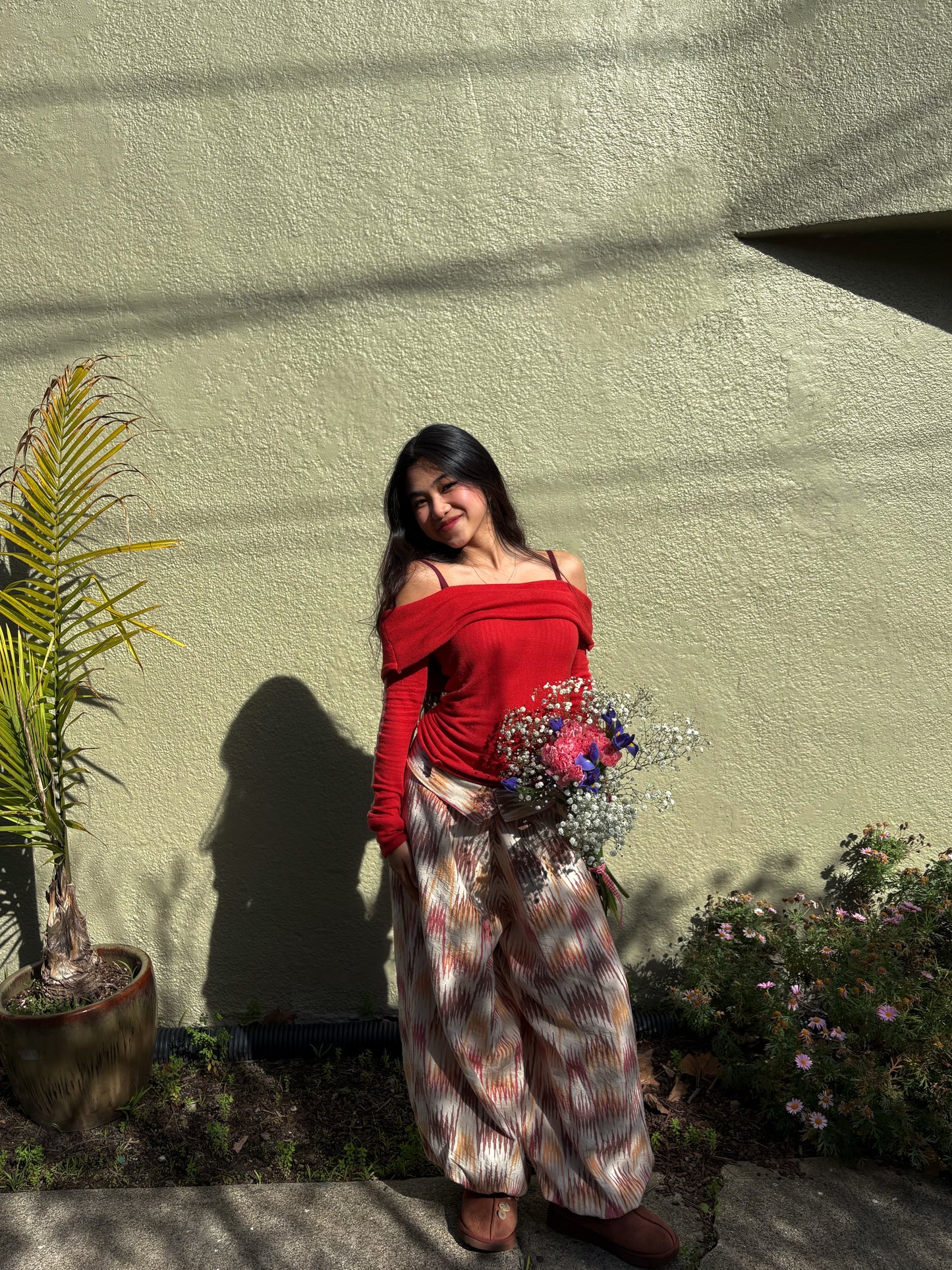 Custom Wool Off Shoulder top