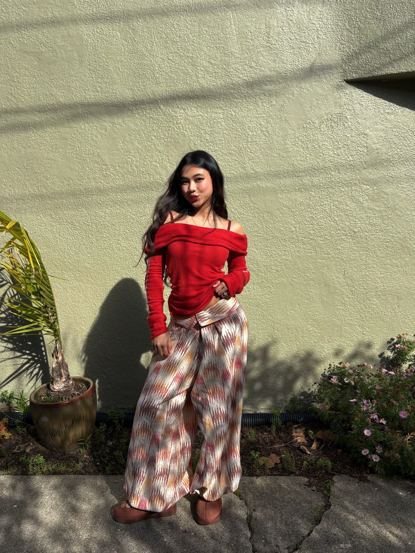 Custom Wool Off Shoulder top
