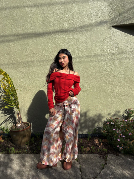 Custom Wool Off Shoulder top