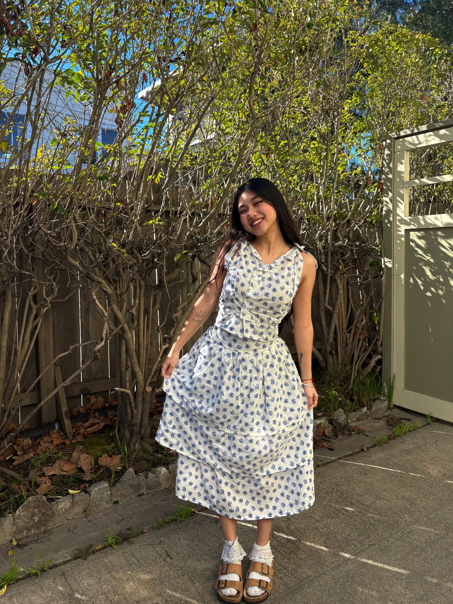 Custom Blue Floral Cotton Set