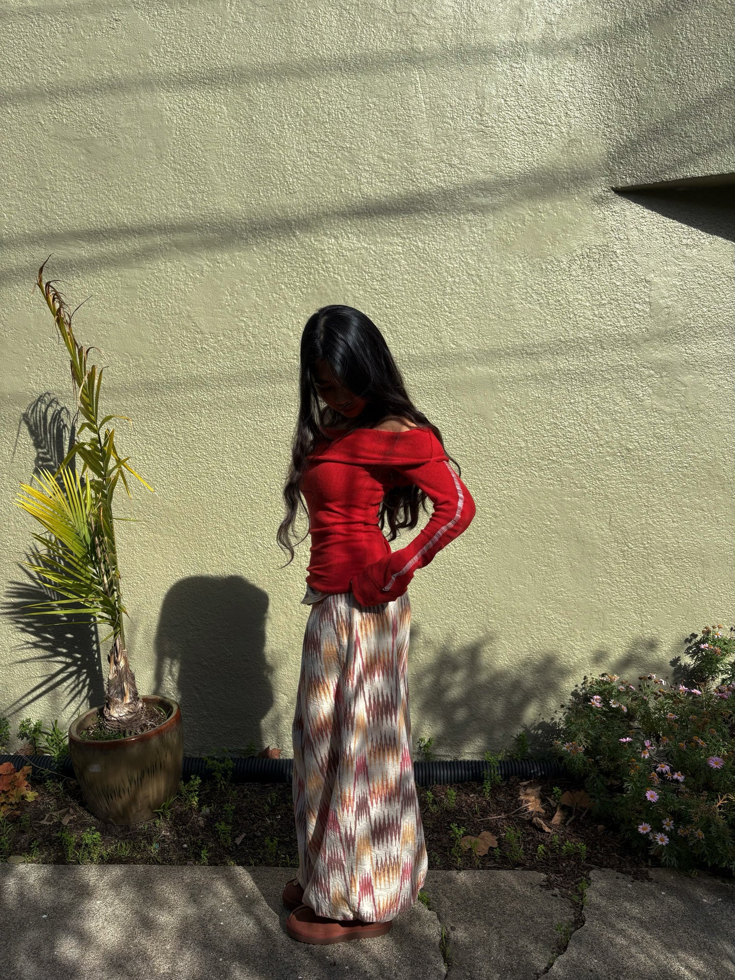 Custom Wool Off Shoulder top
