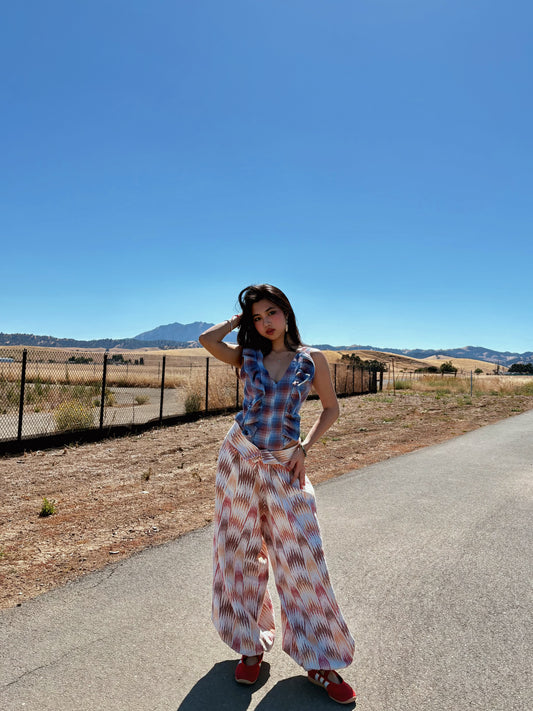 Custom Ruffle Flannel Top