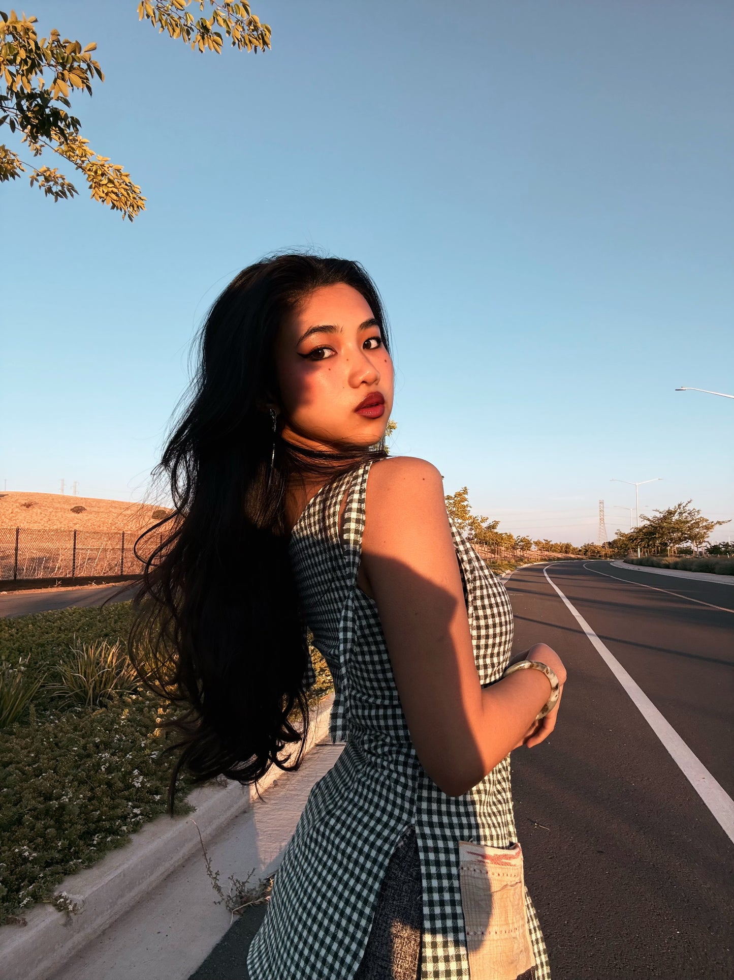 Custom Clover Gingham Top