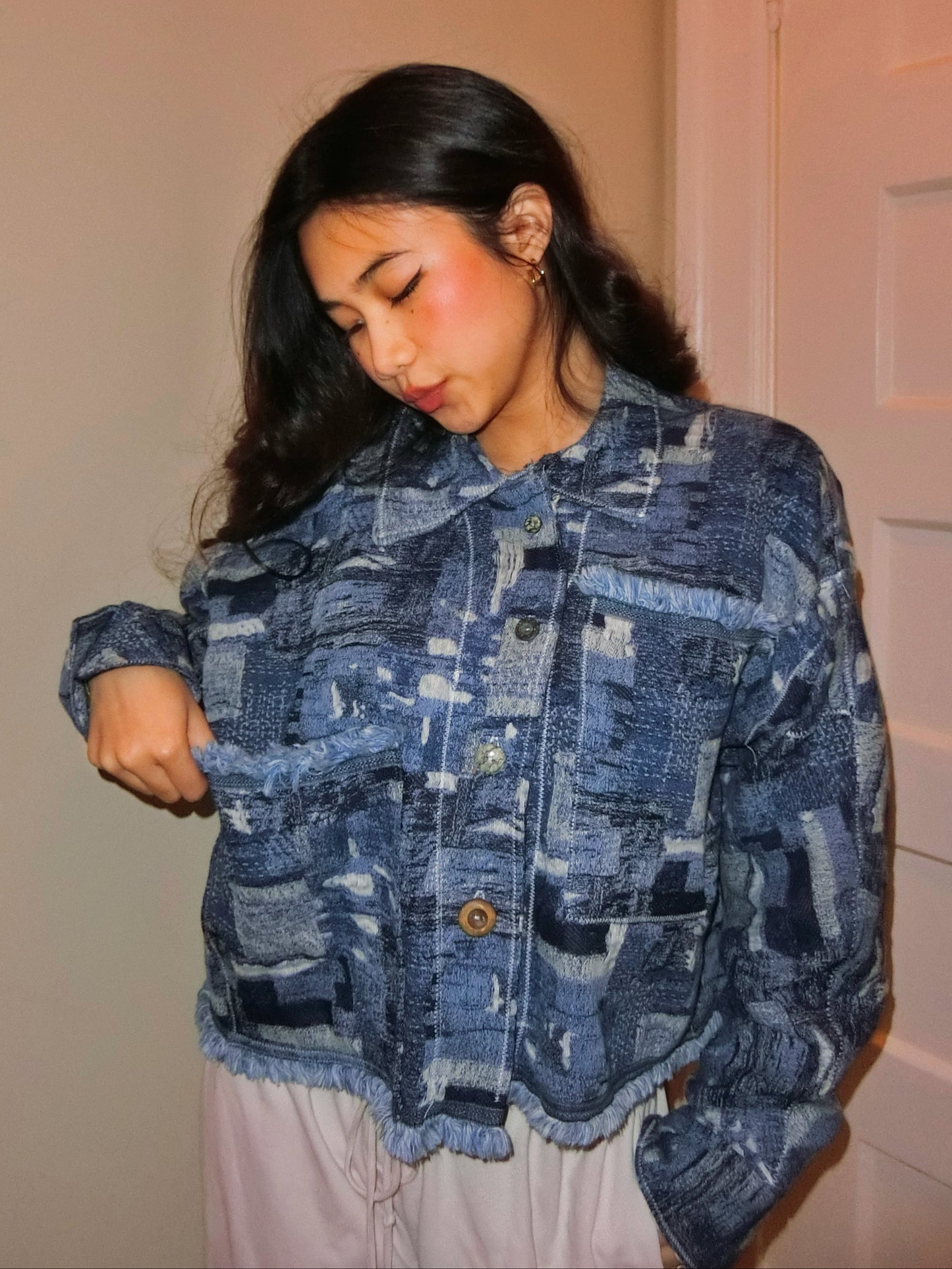 Custom Made Cotton Cross Stitch Jacket