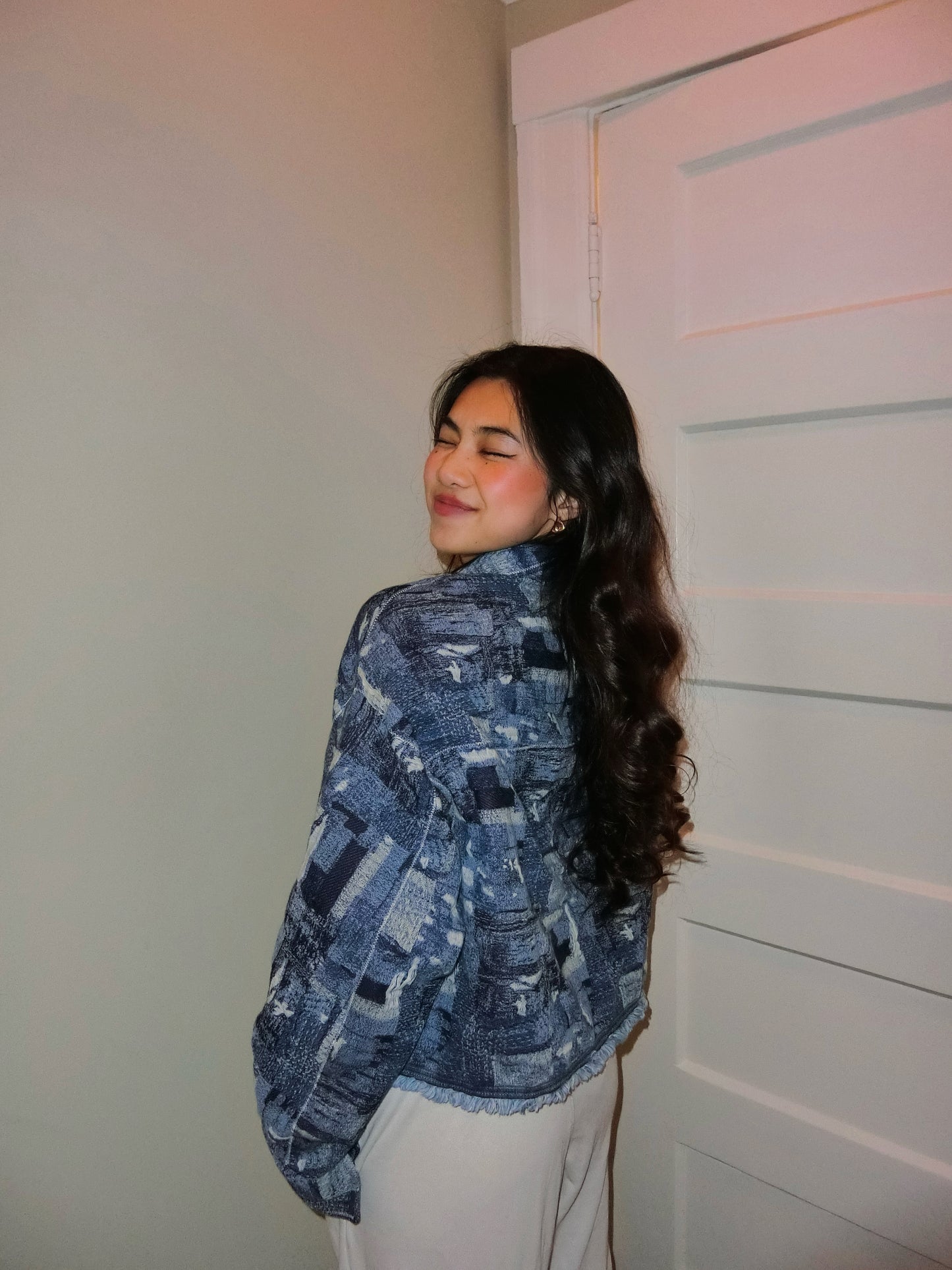 Custom Made Cotton Cross Stitch Jacket