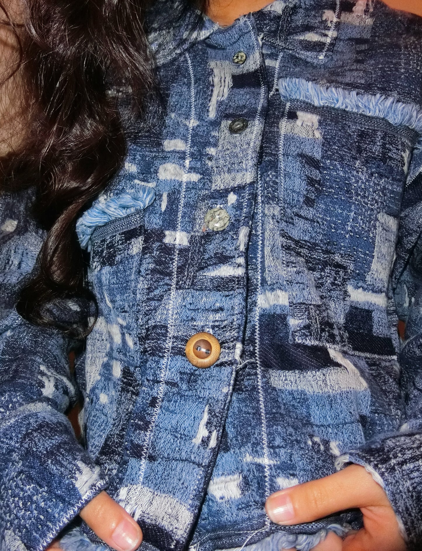 Custom Made Cotton Cross Stitch Jacket