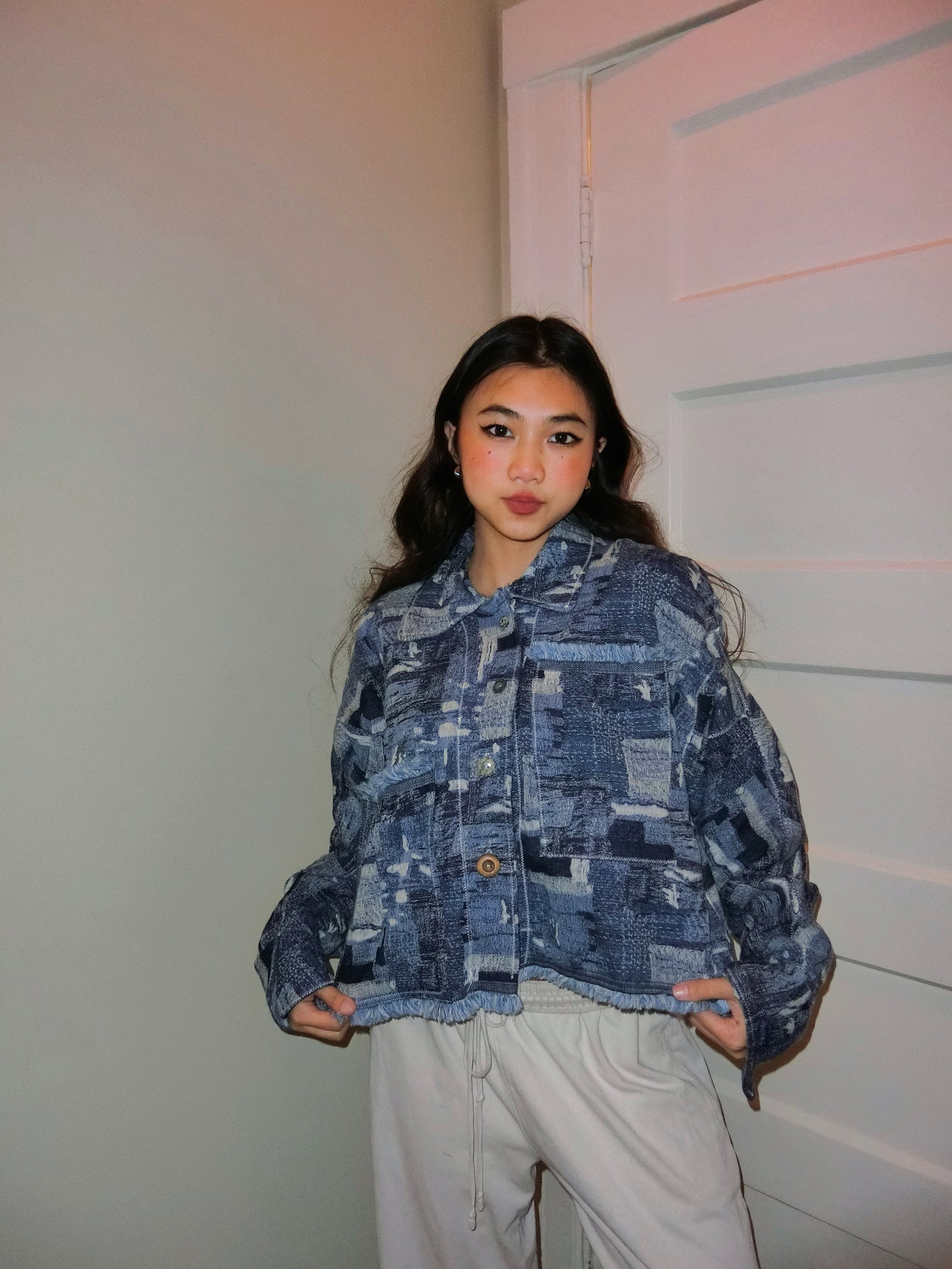 Custom Made Cotton Cross Stitch Jacket